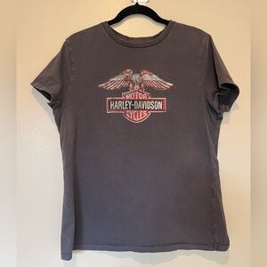 Harley-Davidson Black and Red Logo Tee